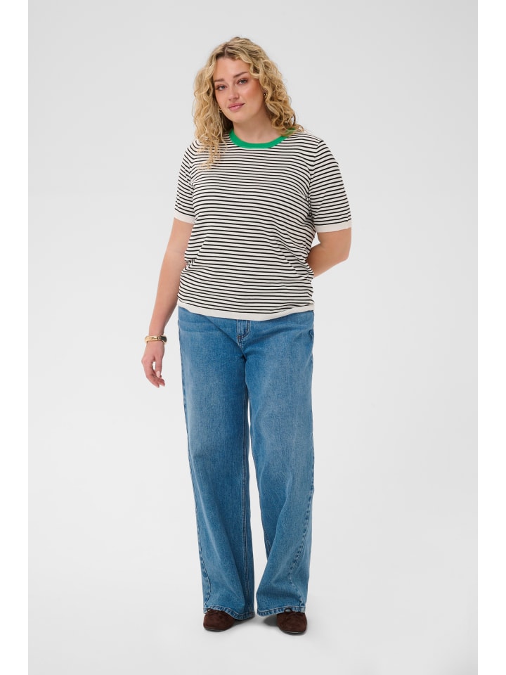 Strickpullover KClizzy Regular fit in Chalk / Black Fine Stripe