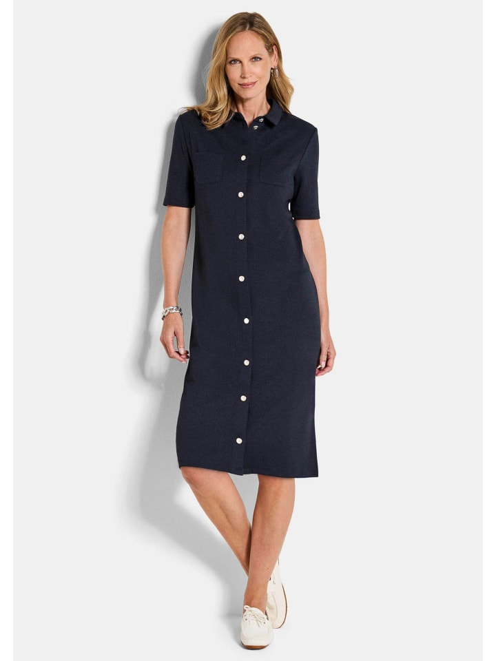 Polokleid in maritimen Look in marine