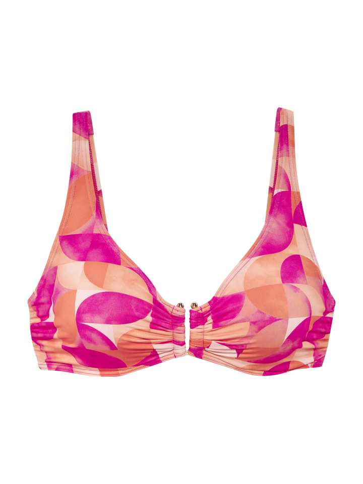 Bügel-Bikini-Top in beere-pfirsich