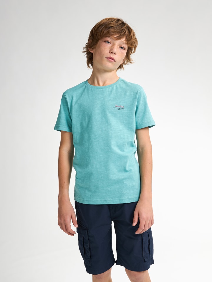 T-Shirt mit Rückenaufdruck Tealshore in Grün