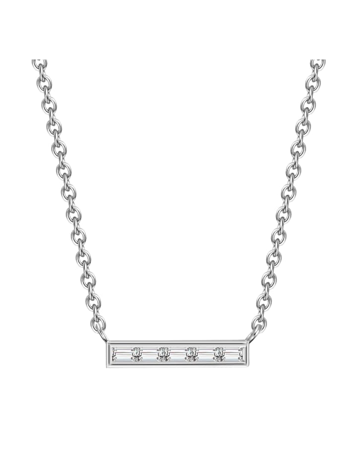 Halskette aus Sterling Silber mit Zirkonia in silber