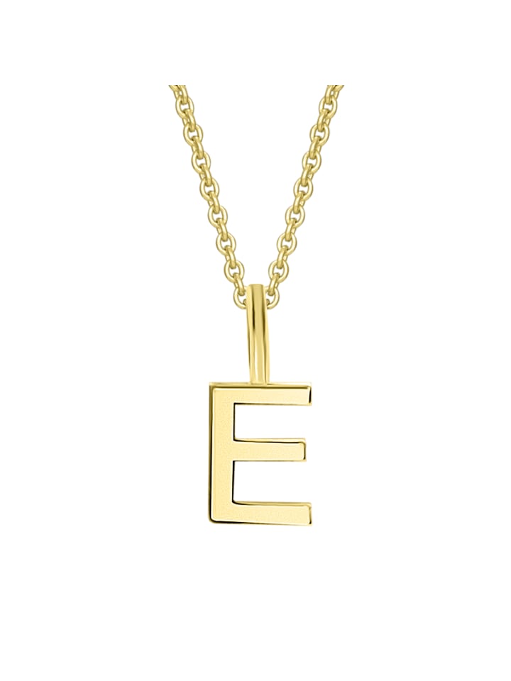 Buchstabe E Buchstaben Anhänger aus 333 Gelbgold in gold