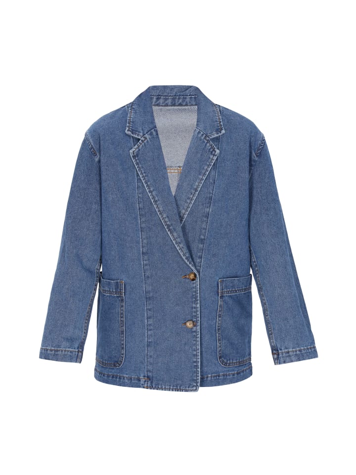 Women Jacket in Blue Denim