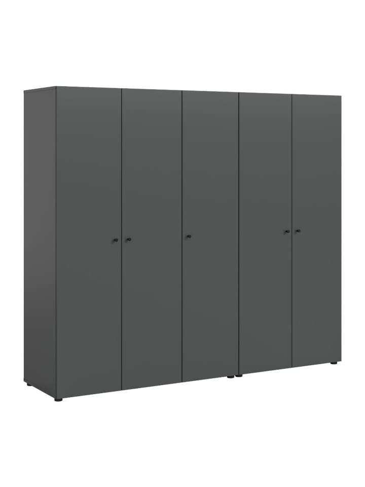 Kleiderschrank Darwin Anthrazit 200 x 51 cm