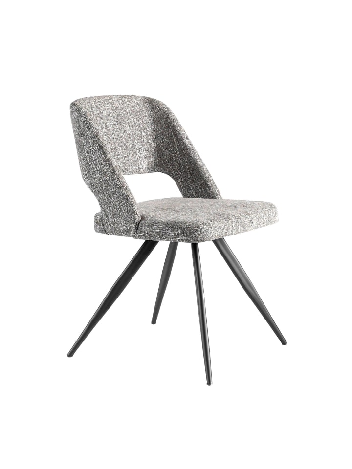 Stuhl 4010 in Grau/Schwarz – (B)53 x (H)82 x (T)61 cm