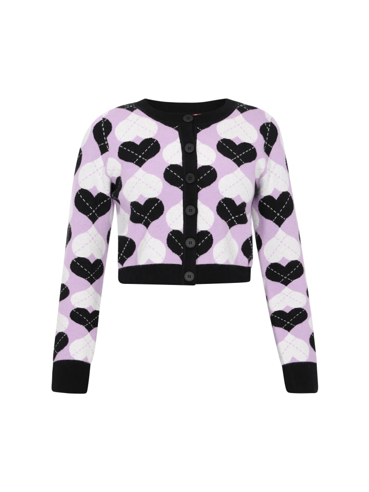 Women Cardigan in black lilac