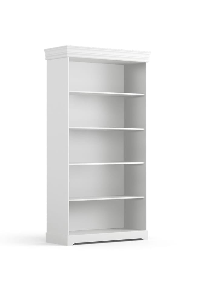 Bücherregal Toskania Kiefer weiß (RAL 9003) 96 / 37 / 194cm