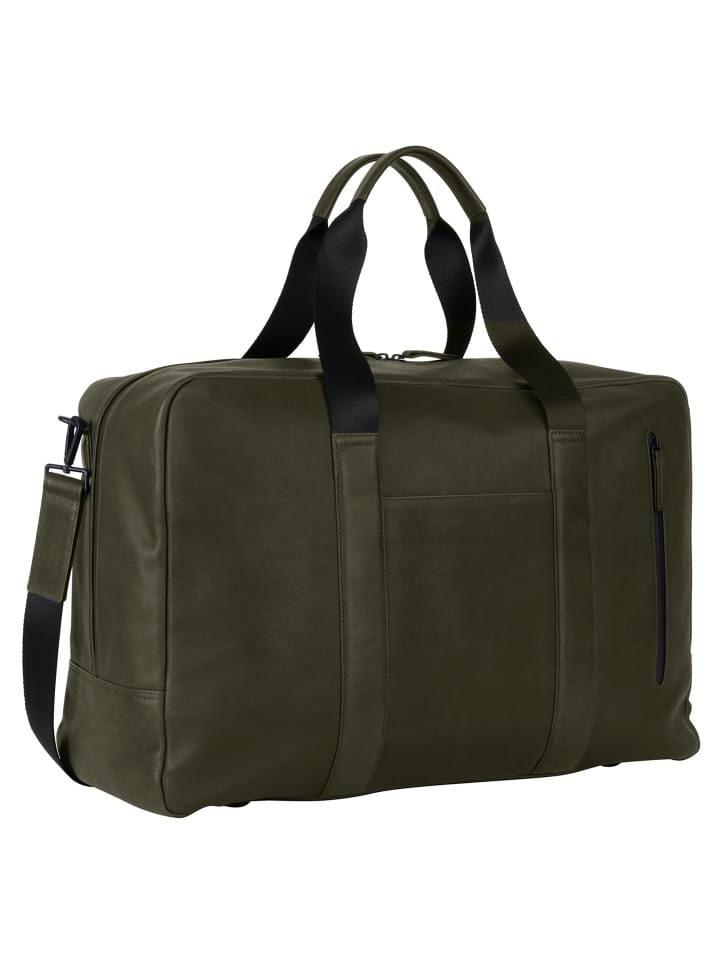 Den Haag Reisetasche Leder 50 cm oliv