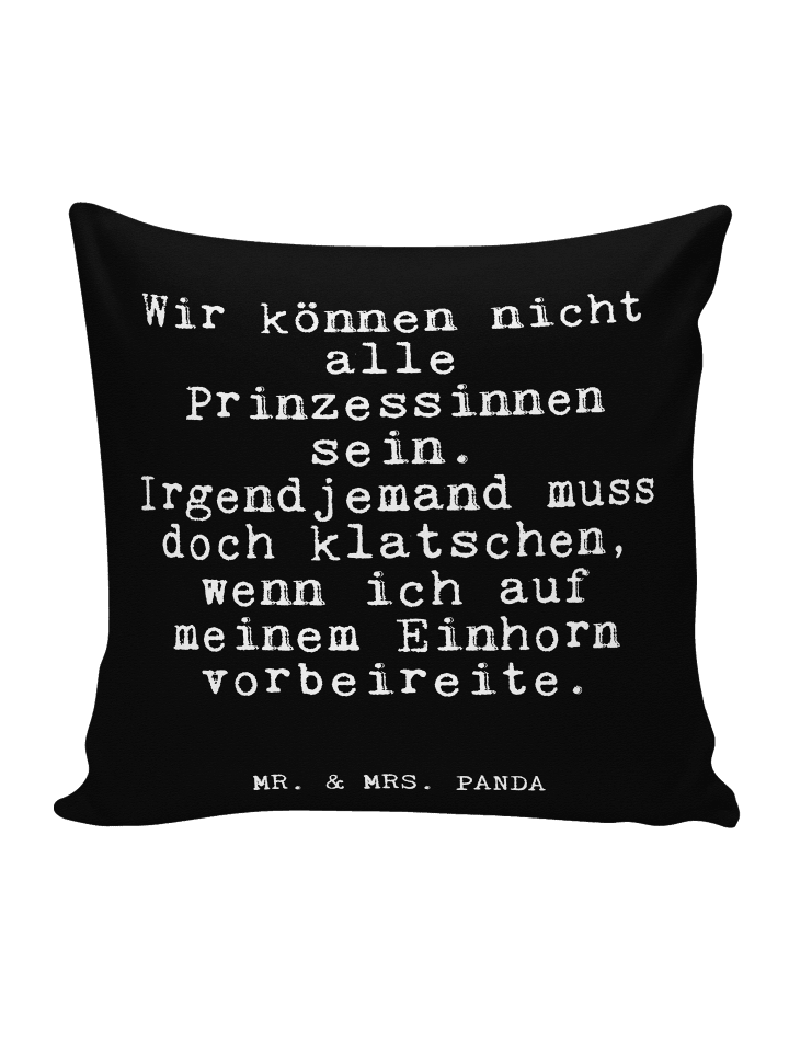 Sofakissen 40x40 Wir können nicht alle... mit S... in Schwarz