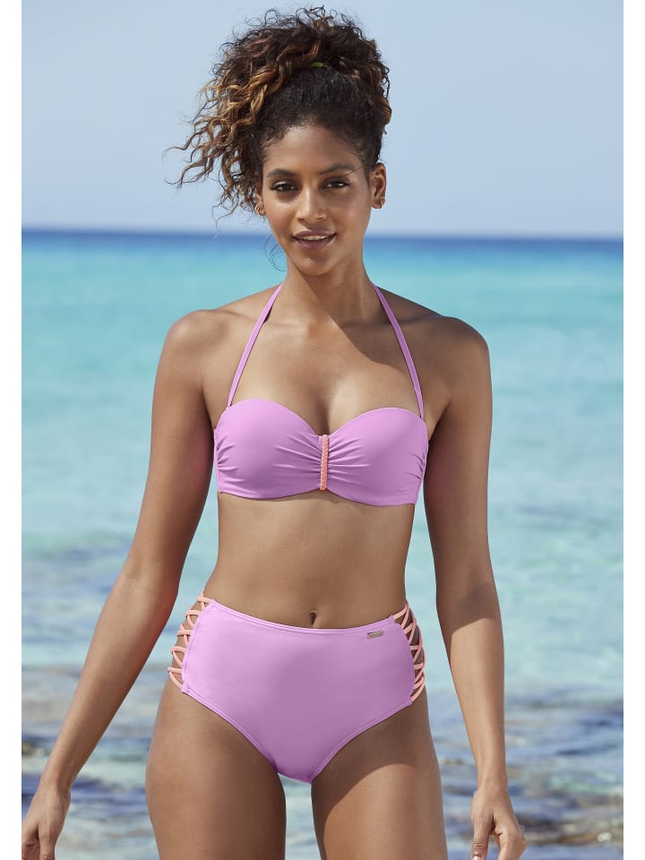 Highwaist-Bikini-Hose in lila