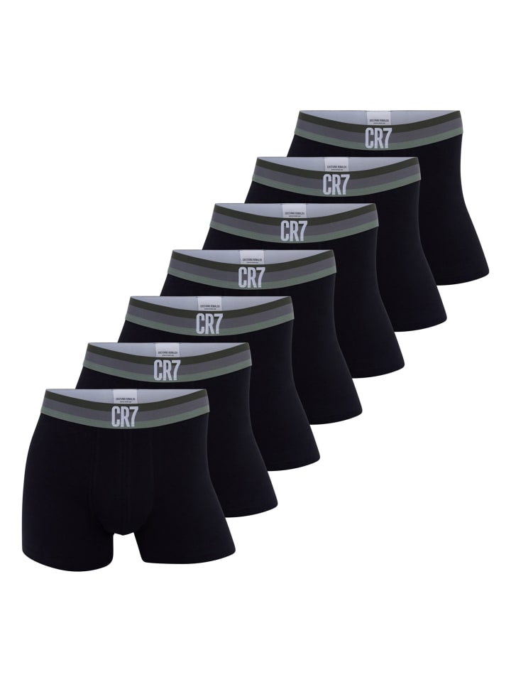 Boxershort 7er Pack in Schwarz/Grün