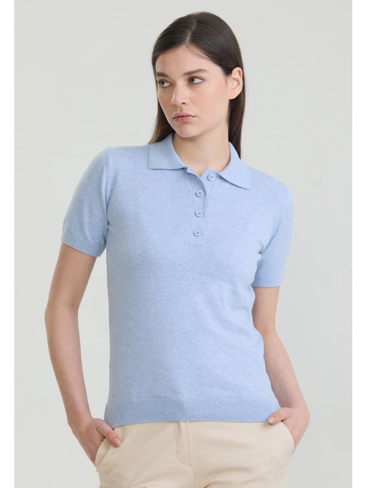 Polo Shirt Kurzarm in Blau