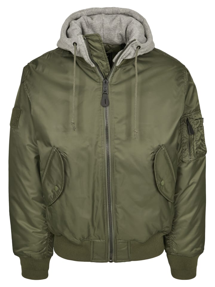 Bombers - Blouson in olive/grey
