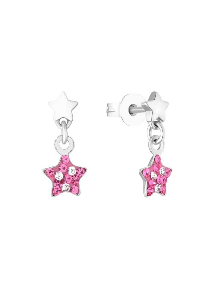 Ohrhänger Silber 925, rhodiniert in Pink