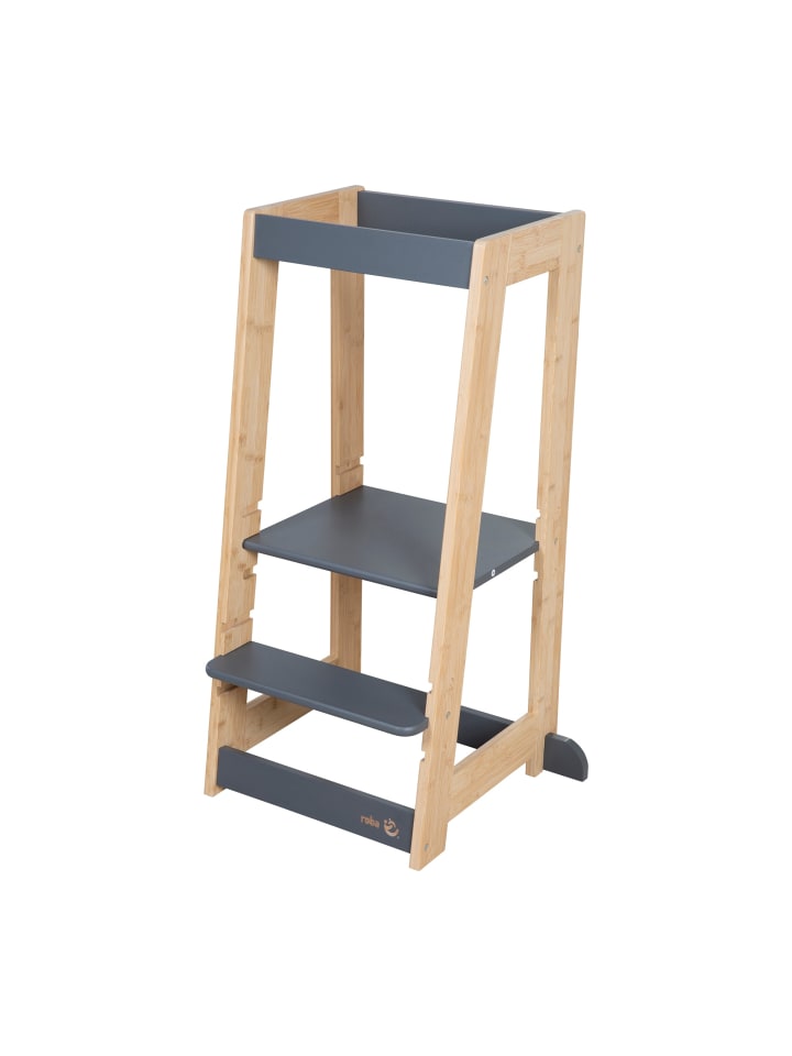Lernturm aus Holz – bicolor Kinder-Tritthocker, Küchenhelfer