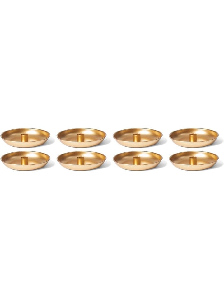 8er-Set Stabkerzenhalter Kerzenhalter Adventskranz scandic chic rund M in Gold