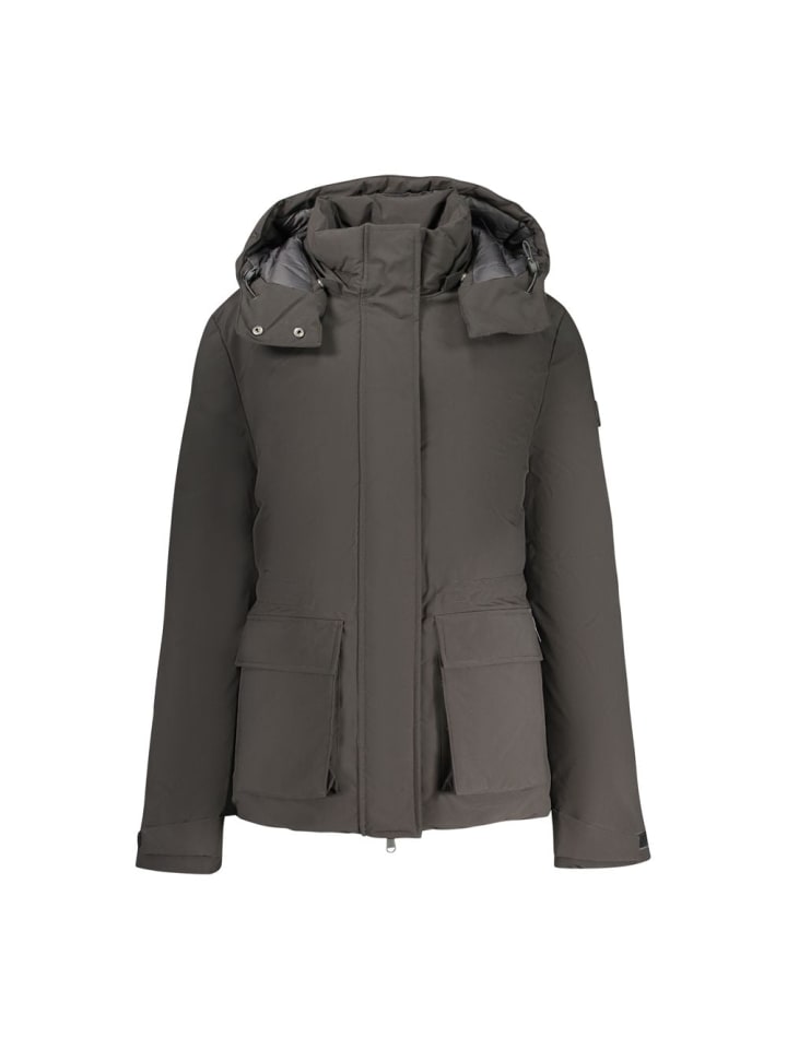 Schwarz Polyester Damen Jacke
