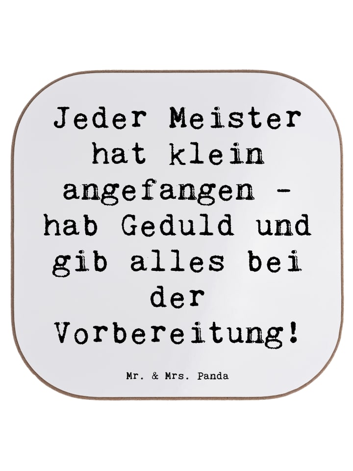 gläseruntersetzer Spruch Wettkampfvorbereitung ... in Weiß