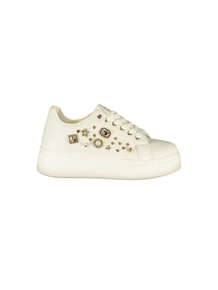 Weiß Polyurethan Damen Sneaker