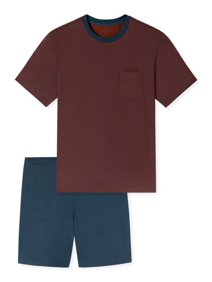 Schlafanzug Comfort Essentials in rot, blau