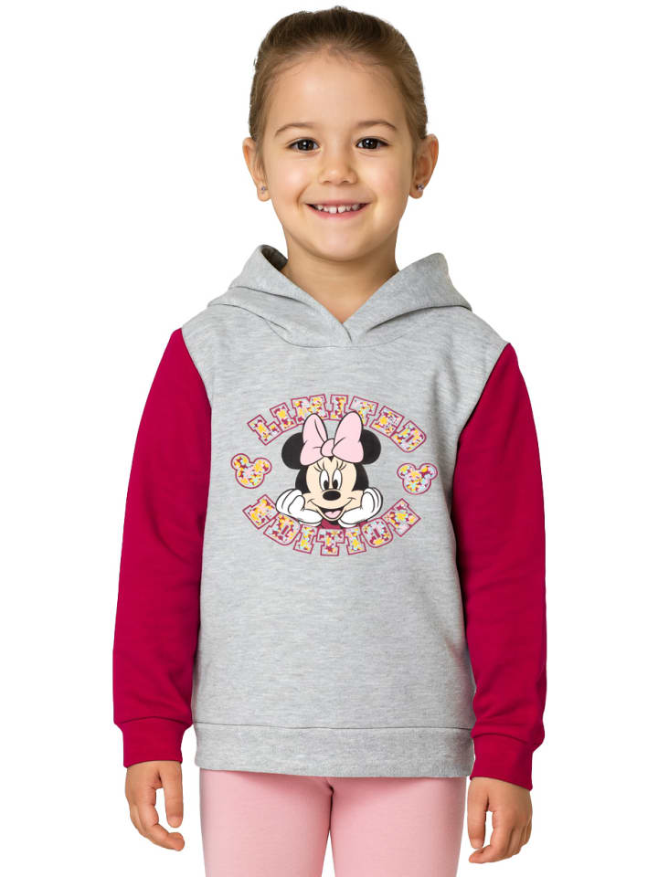 Disney Minnie Mouse Hoodie Kapuzenpullover in grau