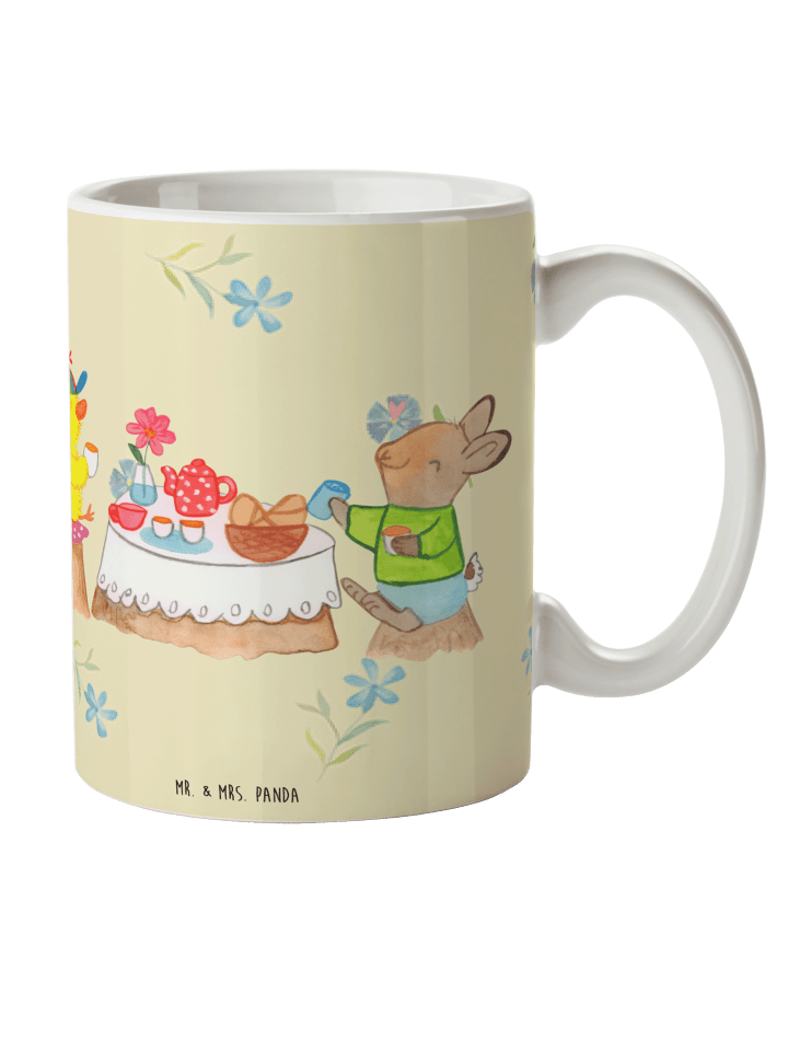 Tasse Ostern Frühstück ohne Spruch in Blumig
