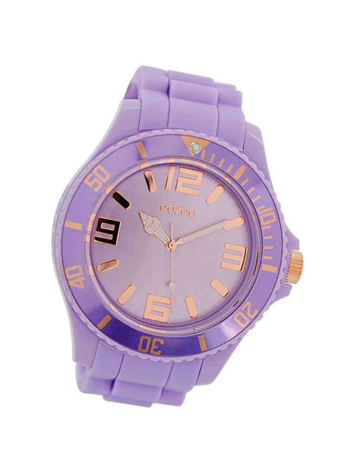 Analog-Armbanduhr Oozoo Vintage Series lila extra groß (ca. 48mm)