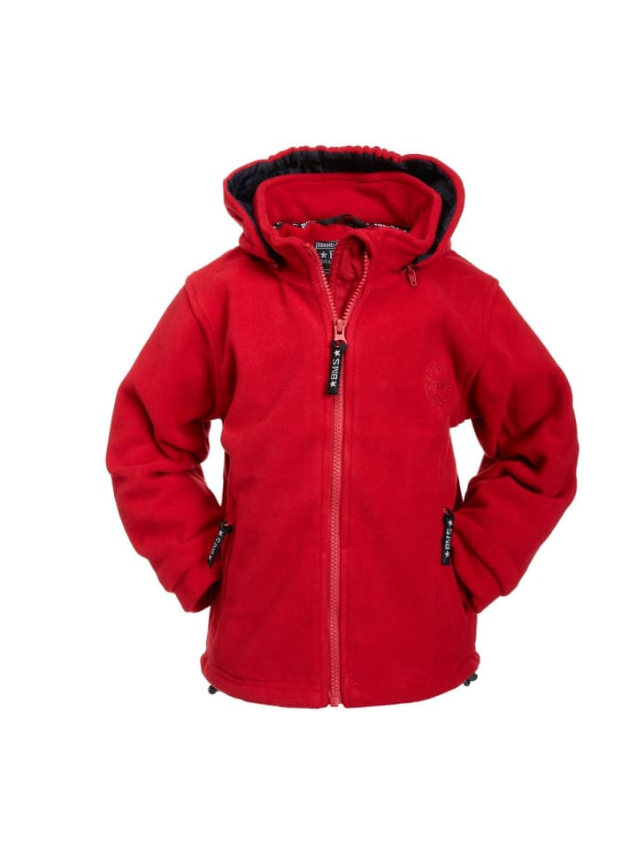 Kapuzenjacke aus Fleece für Kinder in Rot