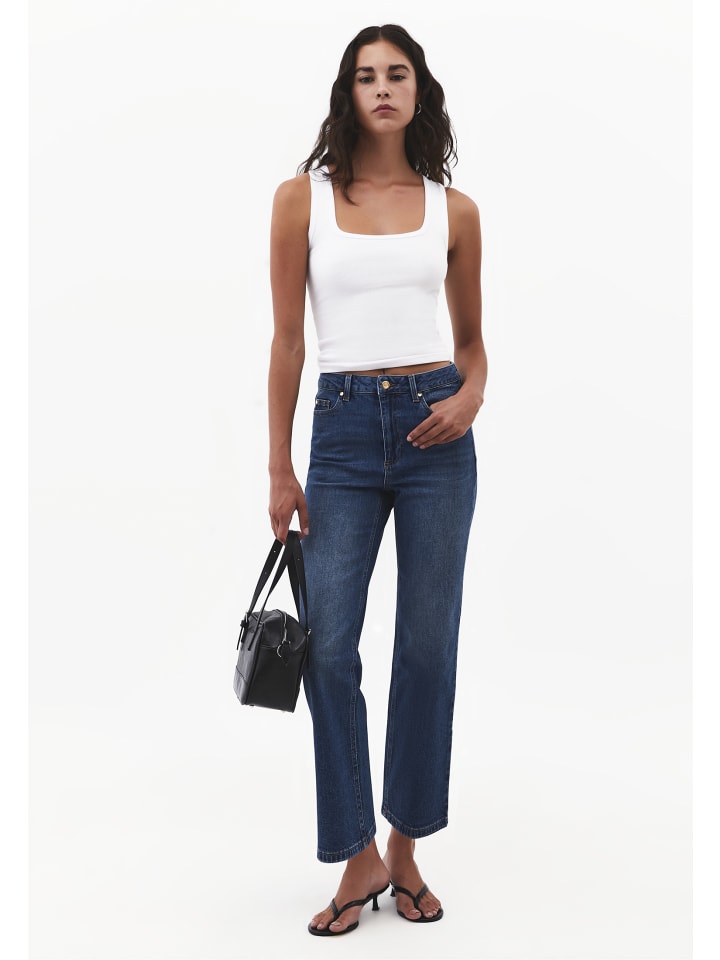 Röhrenhose MID BLUE DENIM