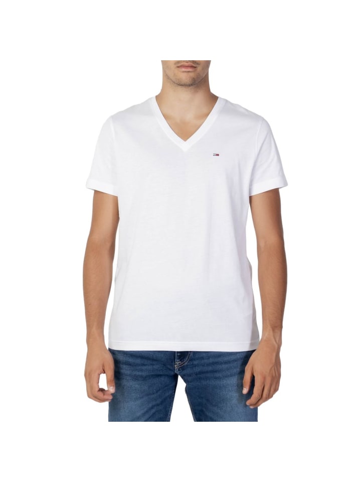 Weiß Baumwolle T-Shirt
