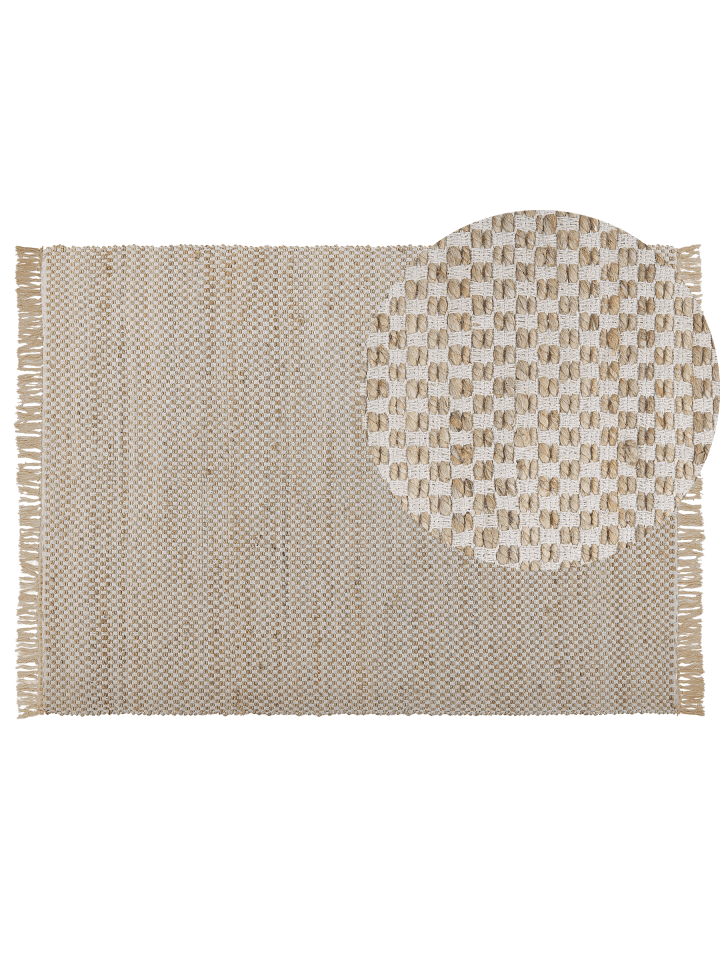 Kurzflor ZERDALI in Beige - (W) 140 x (H) 1 x (L) 200 cm