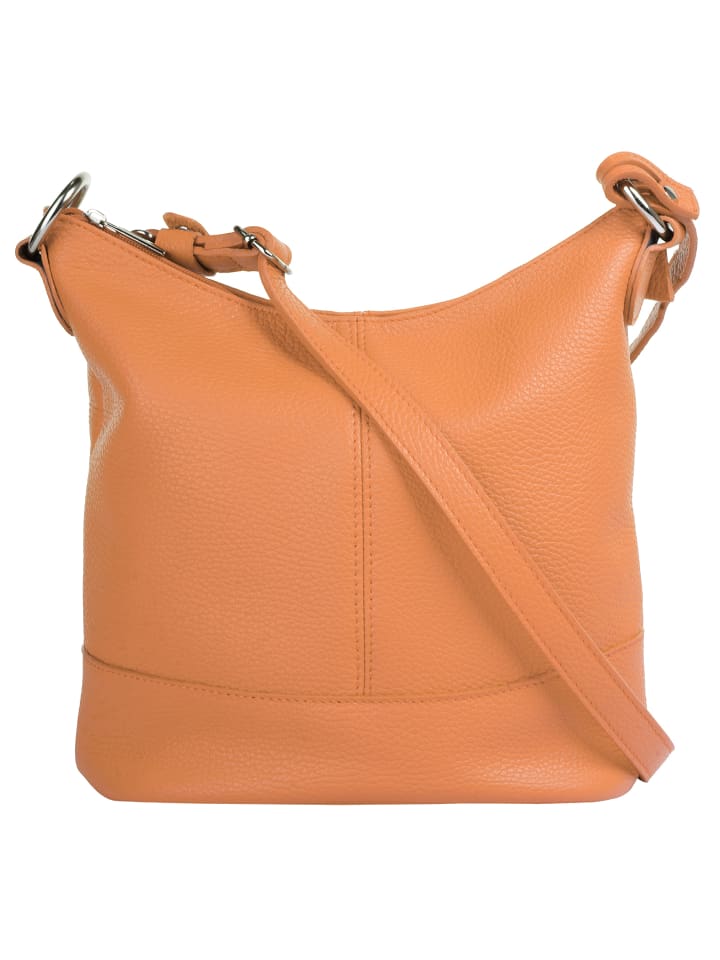 Umhängetasche echt Leder in orange