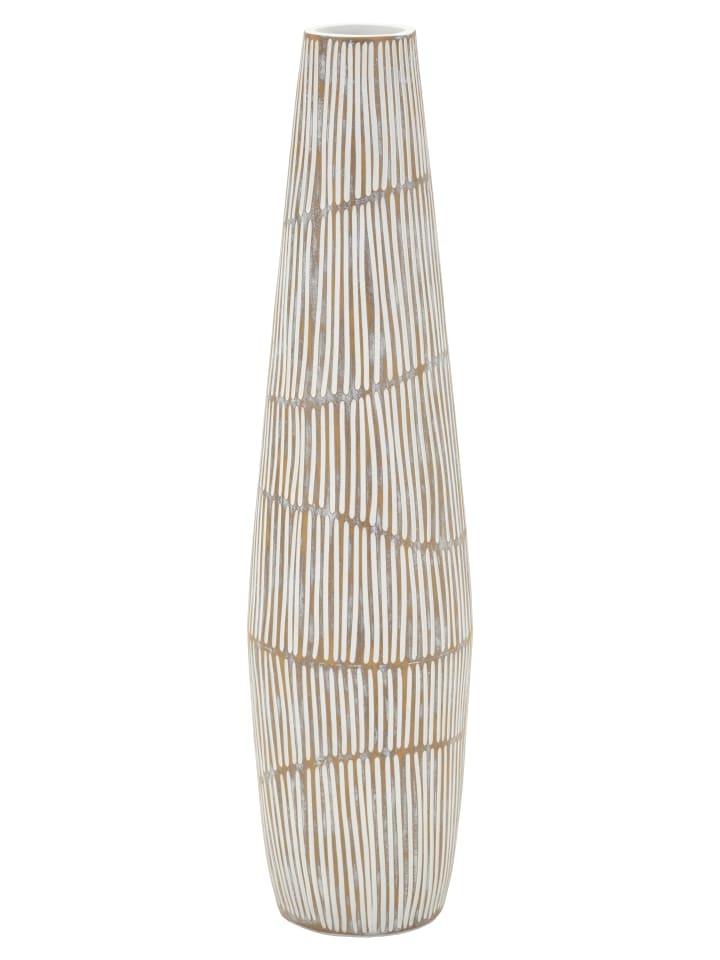 Beige Harzvase Ø 17x68,5 cm