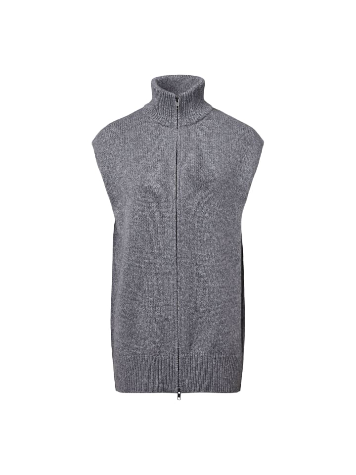 FIDELIUS Strickweste in Grey