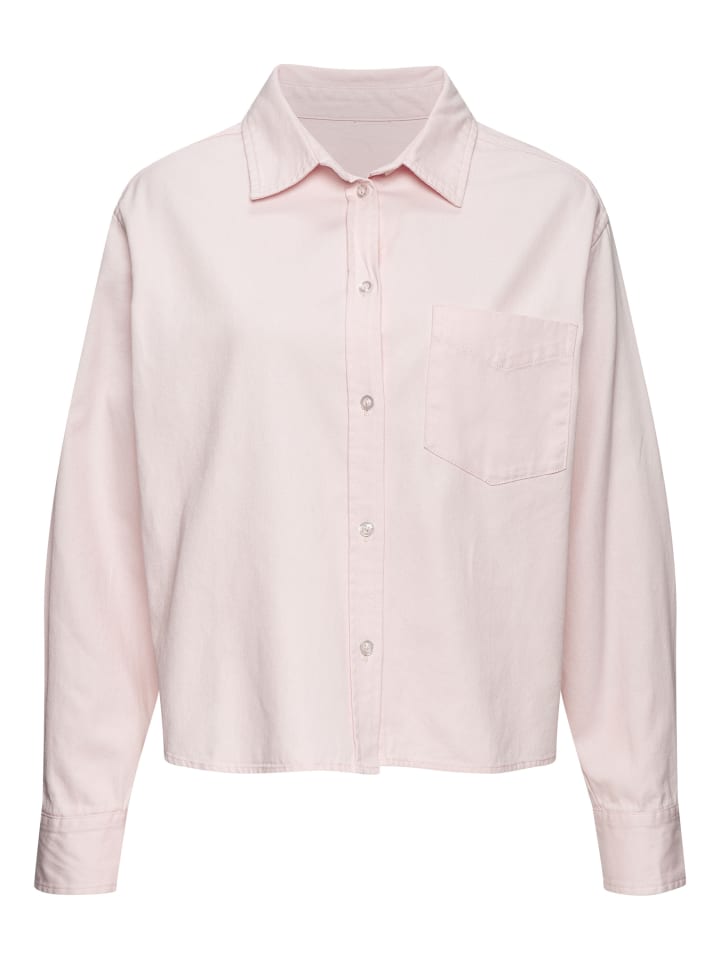 Jeansbluse in mauve