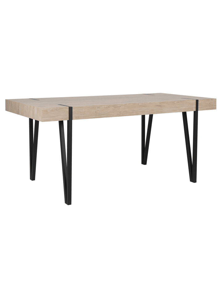 Esszimmertisch ADENA in Braun/Schwarz - (W) 90 x (H) 75 x (L) 150 cm