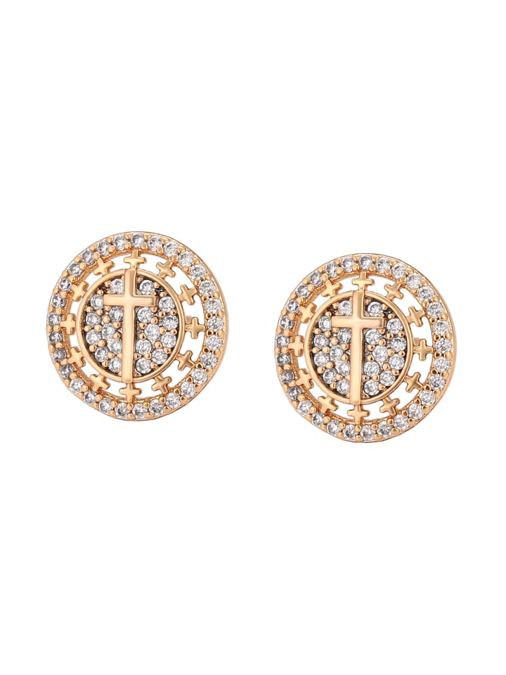 Women Stud Earrings in Rose Gold