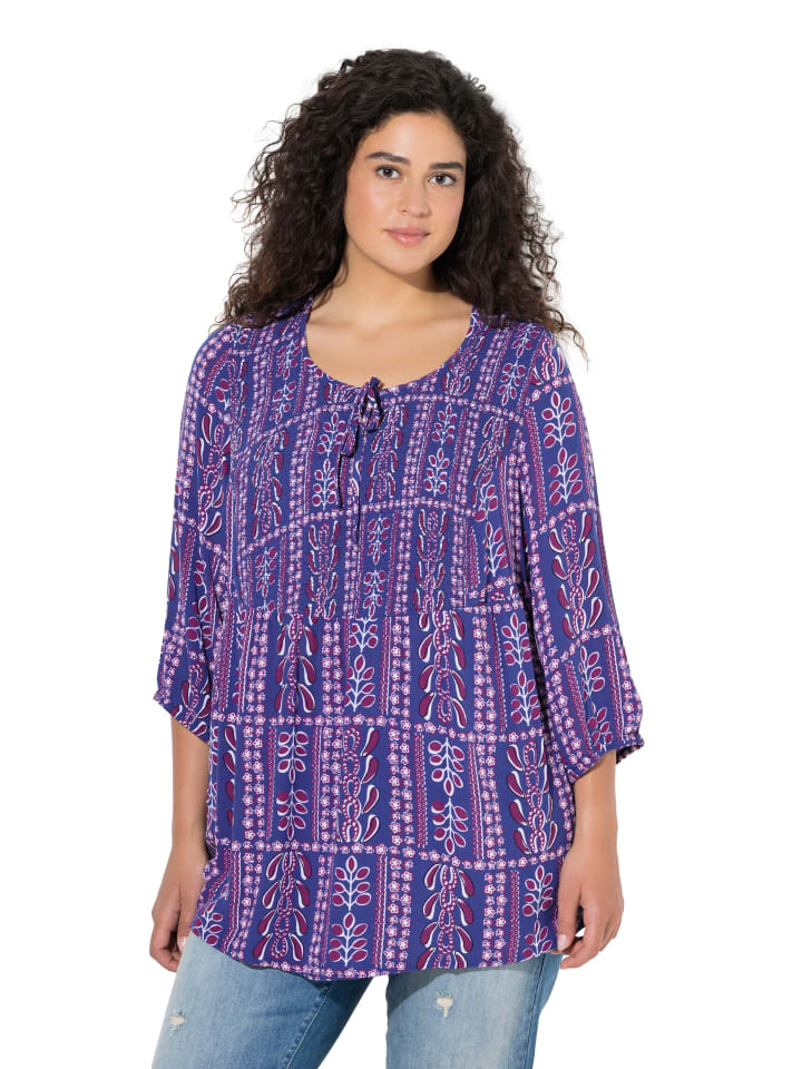 Bluse in dunkelblau