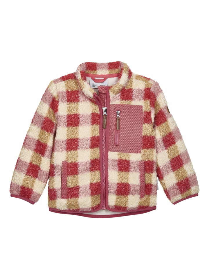 Sherpajacke mit Stehkragen in Beere381