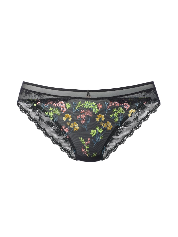 Panty in schwarz-neon