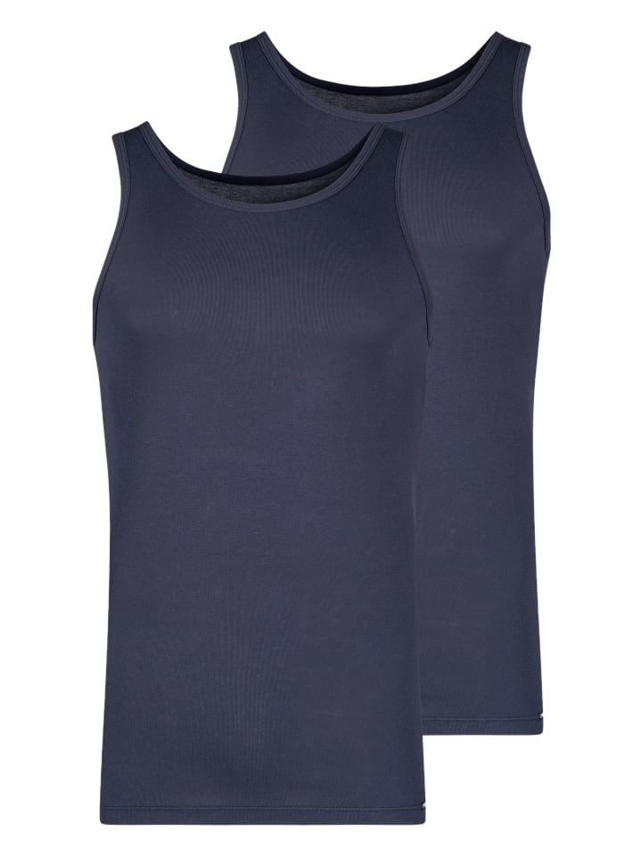 Unterhemd / Tanktop Basic in Blau