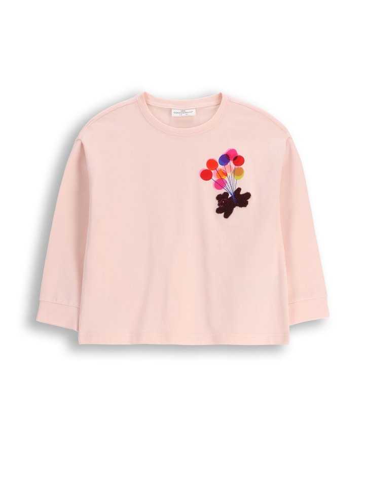 Langarmbluse in gedämpftes Rosa