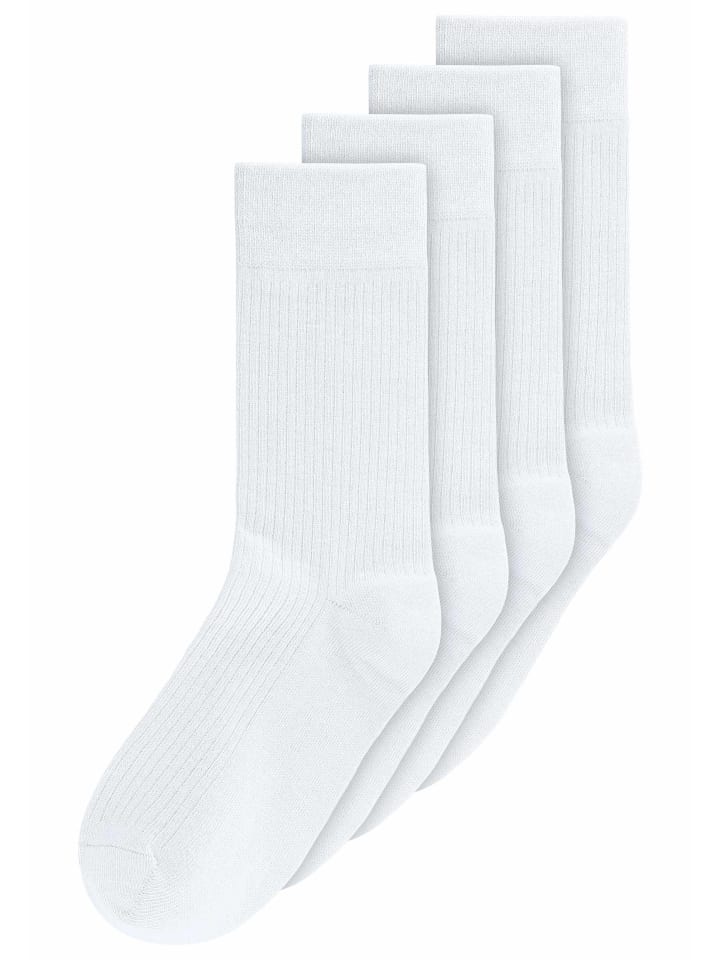 Gerippte Socken 4er Pack