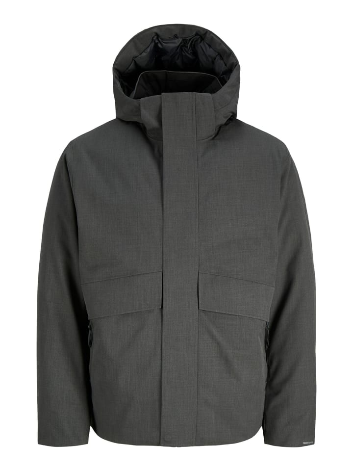 Jacke in Dark Grey Melange
