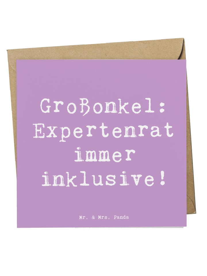 Grußkarte Spruch Großonkel Rat mit Spruch in Lavendeltraum