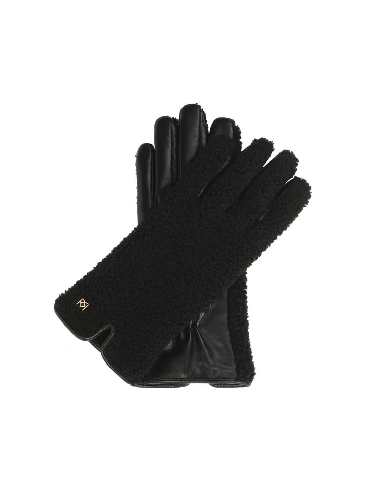 Handschuhe (Echt-Leder) in Schwarz