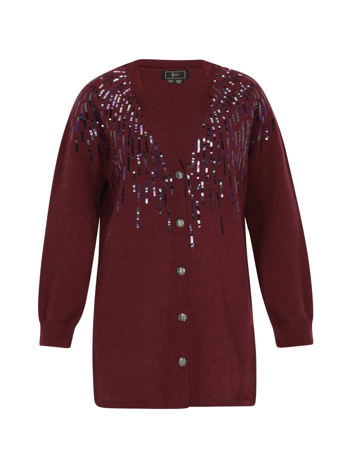 Damen Cardigan in Pflaume