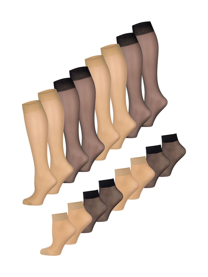 Basicsocken Strümpfe & Söckchen 20 DEN in schwarz, mandel