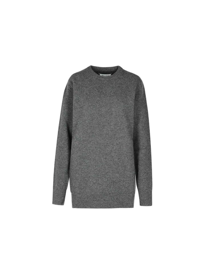 Grau Wolle Sweatshirt
