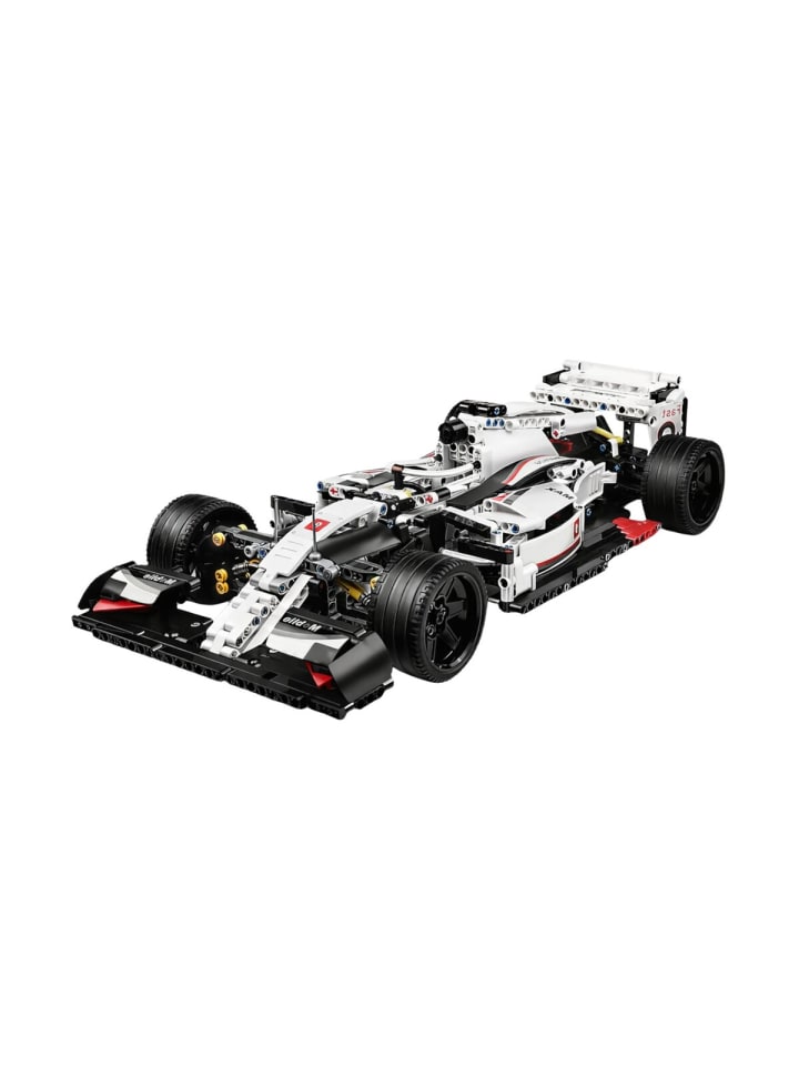 F1 Rennwagen Bausteine Weiß Rot 1235 Teile Set